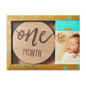 Cartes d'étape mensuelles rondes en bois personnalisées pour nouveau-né de vente chaude pour l'annonce de bébé, le signe de <span class=keywords><strong>naissance</strong></span> et les accessoires photo - Product Image 1