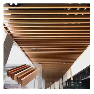 Panneaux de <span class=keywords><strong>plafond</strong></span> en aluminium en forme de U aspect bois, profil de <span class=keywords><strong>plafond</strong></span> en <span class=keywords><strong>lame</strong></span> métallique, design de <span class=keywords><strong>faux</strong></span> <span class=keywords><strong>plafond</strong></span> <span class=keywords><strong>pour</strong></span> hall, centre commercial, bureau, hôtel - Product Image 2