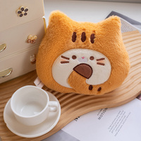 Unisexe mignon chat Biscuits porte-clés dessin animé personnalisé jouets en peluche super doux canapé dos PP coton maille meubles anti-Stress