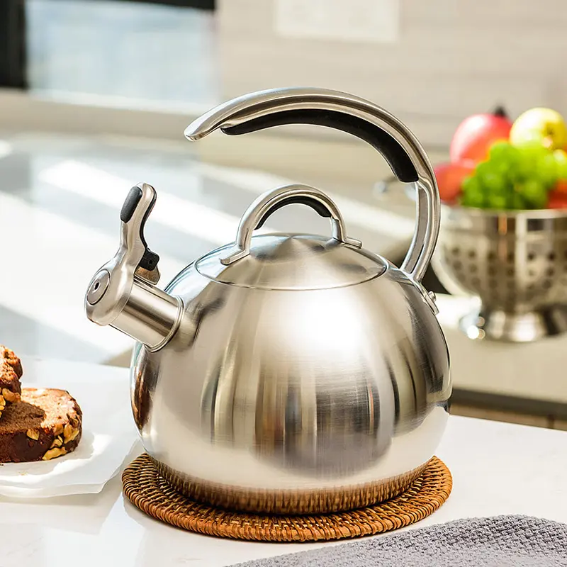 Manufacturer Stainless Steel Available Custom Bakelite Silicone Steel Handle Kettle Tea Pot Used For Gas Electric Induction