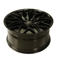 Jantes de voiture de course OEM/ODM de haute qualité, 18-19 pouces, en alliage noir brillant, moulées sous faible pression, 5X114.3 5X112, multi-rayons