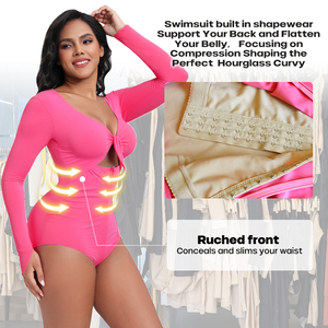 قطعة واحدة نحت مشد بيكيني تصميم ضغط ملابس السباحة ارتداءها شركة البطن السيطرة رقيقة ملابس داخلية بالجملة - Product Image 3