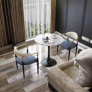 Marble European Modern <b>Dining</b> and Bar <b>Chair</b> with Faux Leather Covers Stable and Stylish for Hotel Use-Wholesale - Product Image 2