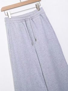 Pantalon long décontracté à la mode Alxin, taille à cordon de serrage, couleur grise, coupe <span class=keywords><strong>large</strong></span>, vente chaude, vêtements pour femmes, pantalon pour femmes - Product Image 3