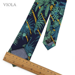 Recommander Sandy Beach Holiday Style 6.5cm Cravate Plantes Tropiques Imprimé 100% Coton <span class=keywords><strong>Nice</strong></span> Hommes Mode Chemise Vacances Cravate Accessoire - Product Image 2