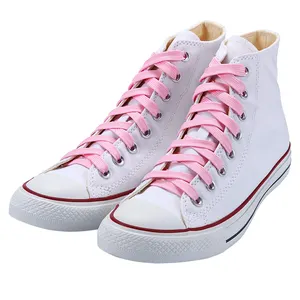 Best Selling Hoodie String Replacement Supplier Colorful Flat Shoe Laces for Sneakers Pink Wide Flat Shoelaces