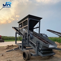 Machine de criblage vibratoire mobile haute capacité pour l'extraction de sable de rivière et le criblage de matériaux de carrière