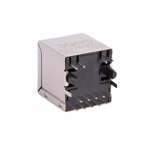 1000 BASE-T Modular 180 độ dọc Cat6 10-Pin RJ45 nữ <span class=keywords><strong>Jack</strong></span> biến áp RJ45 Ethernet nối cho năng lượng mặt trời hệ thống điện - Product Image 3