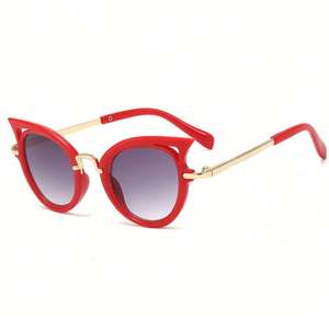 Lunettes de soleil pour enfants, tendance, mignonnes, colorées, à monture large, style œil de chat, pour garçons et filles - Product Image 5