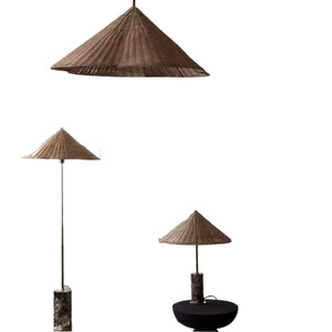 Lámpara de Pie de Madera Maciza Estilo Wabi Sabi, Madera de Nogal, Estilo Chino Moderno Vintage, Fuente de Luz LED, para Sala de Estar o Estudio - Product Image 5