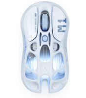 Souris de jeu sans fil GravaStar Mercury M1 Pro en alliage de magnésium, trois modes, PAW3395 4KHz 26K DPI, ambidextre, 200Hr GLOWSYNC RGB