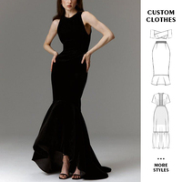 Personnalisé hiver 2024 bal soirée moulante sexe fête formelle longue Maxi robe pour femmes dames dame élégant vêtements robes décontractées