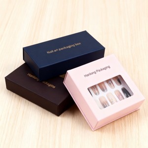 Boîte en papier personnalisée pour ongles avec fenêtre, impression numérique, boîte en papier pour ongles biodégradable, boîte en papier magnétique pour ongles - Product Image 2