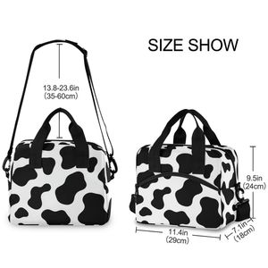 Bolsa de Almuerzo Personalizada con Estampado de Vaca y Cierre de Cremallera, Bolsa Térmica Aislada al por Mayor para Mujeres, Viajes y Picnic - Product Image 5