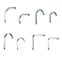 Accessoire de robinet de tuyau de bec de Chrome de robinet de cuisine de haute qualité de forme de courbure pour le robinet