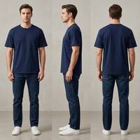 T-shirts pour hommes avec logo imprimé personnalisé, mélange de coton, coupe classique, vente en gros, fabricant OEM