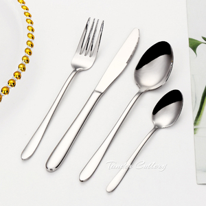 Ensemble de couverts de mariage en or en vente chaude, cuillère, fourchette et couteau en acier inoxydable, ensemble de couverts de restaurant - Product Image 5