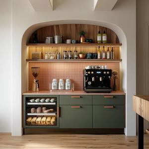 CBMmart Custom-Size Modern Contemporary Style Oak Plywood Wet Bar Kitchen <strong>Pantry</strong> Cupboard Wholesale Kitchen <strong>Cabinet</strong> - Product Image 2