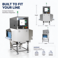 Máquina de Rechazo Automático para Alimentos Envasados en Papel de Aluminio, Carne, Snacks, Comida para Mascotas, Detecta Acero Inoxidable, 1 Año de Garantía, PLC