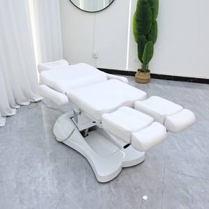 Fauteuil de tatouage et d'esthétique électrique blanc chauffant, lit de beauté facial, table de massage électrique pour thérapie physique médicale - Product Image 3