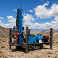 Foreuse rotative diesel sur chenilles pour puits d'eau, profondeur 220m, 280m, 300m