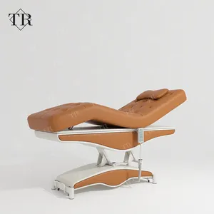 Beauty Salon Furniture Massage Table Spa Hydraulic Facial Lash Beds Curved 3 Motors Electric Facial Bed For Beauty Salon