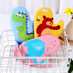 Kinderspons Exfoliërende Handschoenen Dubbelzijdig Verdikte Rechthoekige Vorm 0.05Kg Cartoon Schattige Lichaamsbadbenodigdheden - Product Image 3