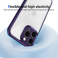Coque arrière en acrylique transparent souple pour iPhone 17 Air 16e 16 15 14 13 12 11 Pro Plus Max Protection d'objectif Mobile Cover