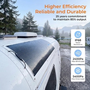 Panel Solar Flexible de 600 Vatios, Paquete de 2 Paneles <span class=keywords><strong>Solares</strong></span> de 300W, Totalmente Negros, 24V/12V, Perfectos para Autocaravanas, Barcos, Furgonetas y Superficies Irregulares - Product Image 4