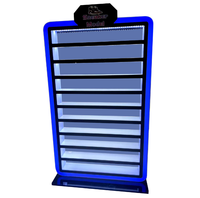 Vitrine d'exposition en acrylique personnalisée avec LED RGB Ray Custom, présentoir en acrylique pour boutique de tabac, étagère d'exposition en acrylique