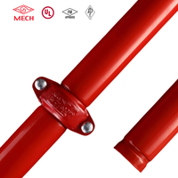 Tuyaux de sprinklers en acier au carbone ERW approuvés FM, ASTM A795, à extrémités rainurées, laminés à chaud, pour système de protection incendie, tube rond, découpe sur mesure