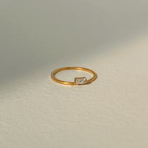 Nouvelle Bague Femme Dazan Été <span class=keywords><strong>2026</strong></span> Tendance Ins en Acier Inoxydable Plaqué Or PVD 18 carats, Minimaliste, Mignonne, Géométrique, avec Zircon Blanc - Product Image 6
