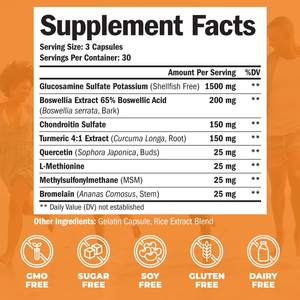 แคปซูลกลูโคซามีนคอนดรอยตินผลิตภัณฑ์เสริมสุขภาพสำหรับผู้ใหญ่ - Product Image 2