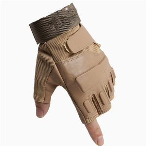 DF0414 New in Stock: Sandy Color Black-Hawk Tactical Gloves, Half-finger Design, Outdoor Combat Use, Wrist Guards - Product Image 1