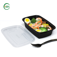 Hoge kwaliteit PP plastic lunchboxen met transparant deksel, duurzaam voor herhaaldelijk gebruik in cateringdiensten en dagelijkse maaltijden