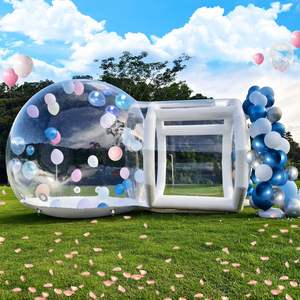 Maison <span class=keywords><strong>de</strong></span> ballons à bulles en PVC transparent <span class=keywords><strong>de</strong></span> 10 pieds avec tunnel et tente gonflable à souffleur d'air pour enfants pour les mariages et les loisirs - Product Image 1