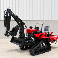 Traktor Mini Crawler 25HP 35HP Mini Pertanian Kebun dengan Mini Tracks Crawler Drive Traktor diesel Harga Diskon