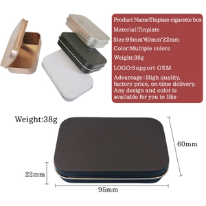 Caja de cigarrillos de hojalata de metal, venta al por mayor, accesorios para fumar, lata de metal, 12 Uds., cigarrillos, paquete de tabaco de bolsillo, caja de humo impermeable - Product Image 5