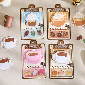 สติกเกอร์โน้ตแบบเหนียว 36 ชิ้นต่อแพ็ค ซีรีส์ Milk Foam <span class=keywords><strong>Cafe</strong></span> ลายขนมหวาน เหมาะสำหรับนักเรียนและโต๊ะทำงานในสำนักงาน - Product Image 2