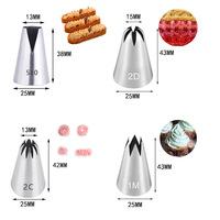 Coupleur de pointe en acier inoxydable Sac à pâtisserie Outils de décoration de gâteau Jeu d'embouts de buse de glaçage