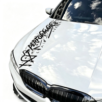 Autocollant décoratif XGS DECAL personnalisé PERFORMANCE pour capot de voiture, en PVC, auto-adhésif, à usage unique