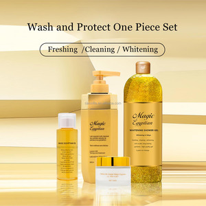 Usine en gros Afrique select Clean Whitening skin Body Milk huile essentielle crème gel douche set - Product Image 4