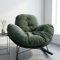 Canapé de salon inclinable en métal avec coquille d'oeuf molle et pingouin simple moderne pour salon chambre chaise de paresseux à siège unique d'extérieur