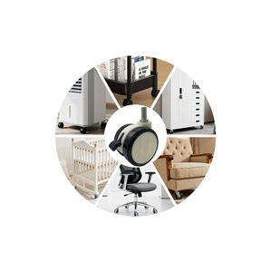 Universelle 60mm PVC-Bremsrollen für Wohnzimmermöbel und Babybetten - Product Image 2