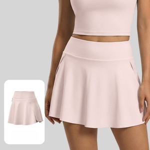 Breathable Tennis Skirt With Side Pockets <strong>Womens</strong> Slim Fit Anti-Exposure <strong>Skort</strong> For Running Fitness Yoga - Product Image 5