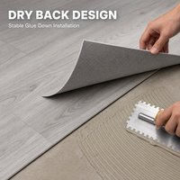 Revêtement de sol vinyle commercial de qualité supérieure avec couche d'usure de 0,5 mm, pose collée, LVT en planches, étanche, en PVC, pour zones à fort trafic
