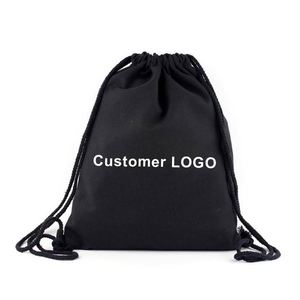 Manufacturer Custom <b>Canvas</b> Drawstring Bag Printed Logo Pulling Rope Model ZXY100604 for Advertising Use Universal Packaging - Product Image 5