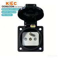 Stop Kontak Ekstensi Tahan Air IP54 EU 10A 250V CEE 7/7 Adaptor Schuko Kabel Daya Industri Luar Ruangan untuk Taman Bengkel