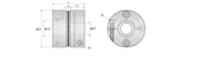Accouplement de pompe à transmission de puissance OEM personnalisable D39-L34.5 à diaphragme unique en alliage d'aluminium flexible 16-105MM