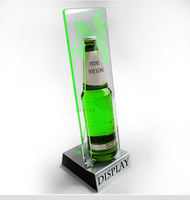 Support de présentation de vin moderne en perspex LED de haute qualité en gros, écologique, avec base pour bar